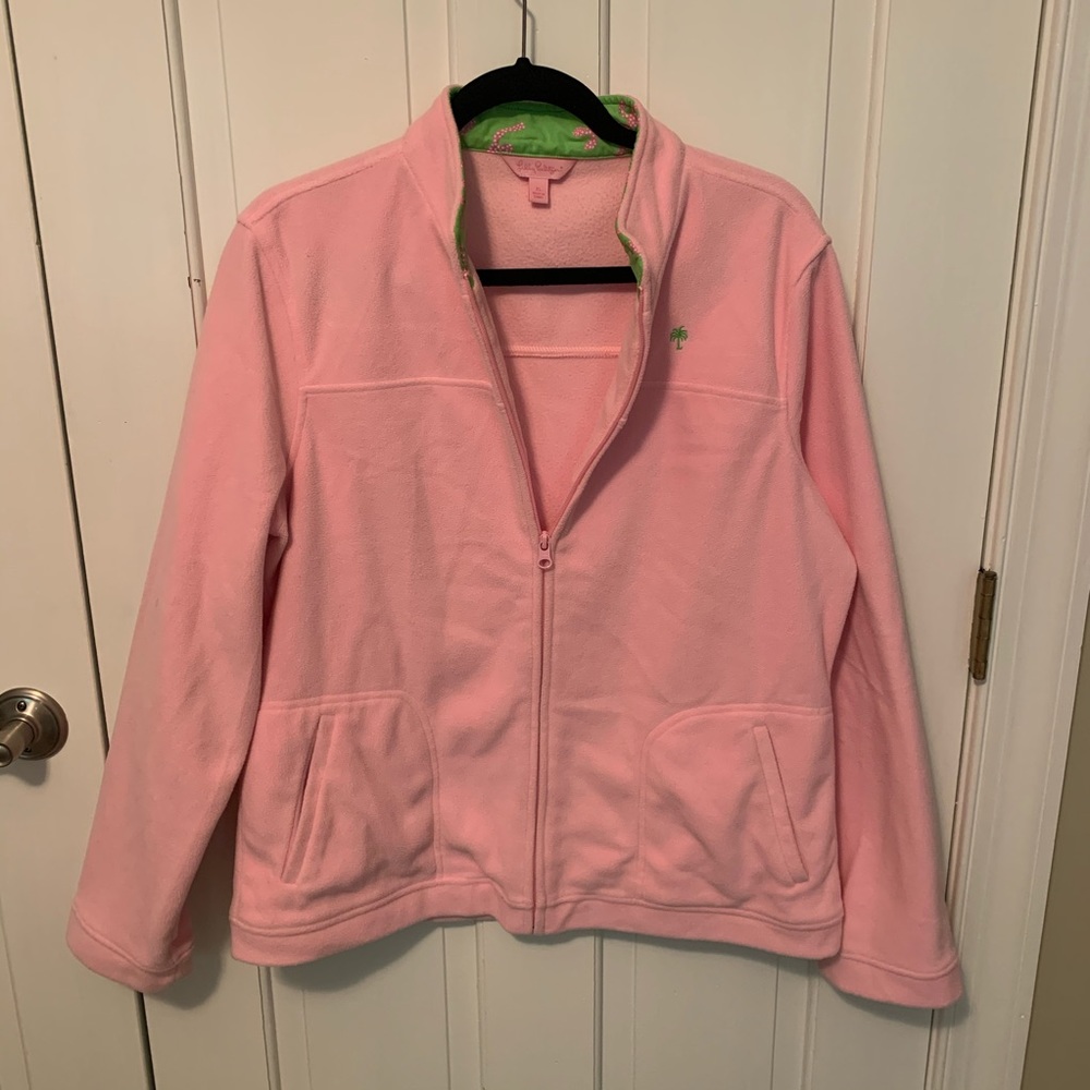 Lilly Pulitzer pink fleece